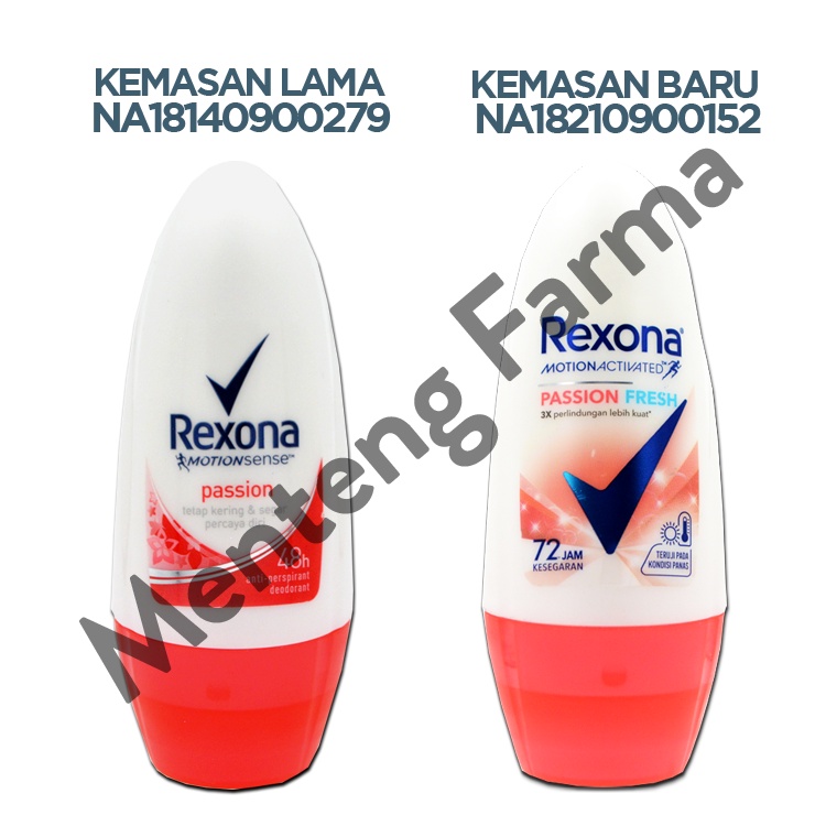 Rexona Anti-Perspirant Deodorant Roll On Passion 45 ML - Memberikan Keharuman dan Menyegarkan Ketiak