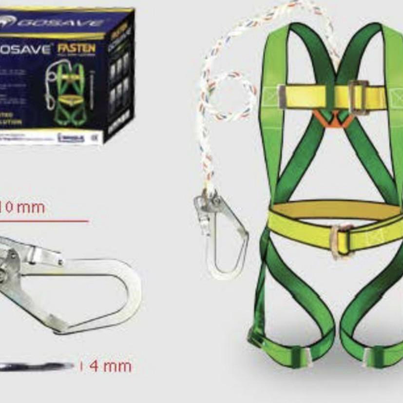 Kirim Langsung Full Body Harness Single Big Hook FASTEN Plus Tali Dada Safety GOSAVE