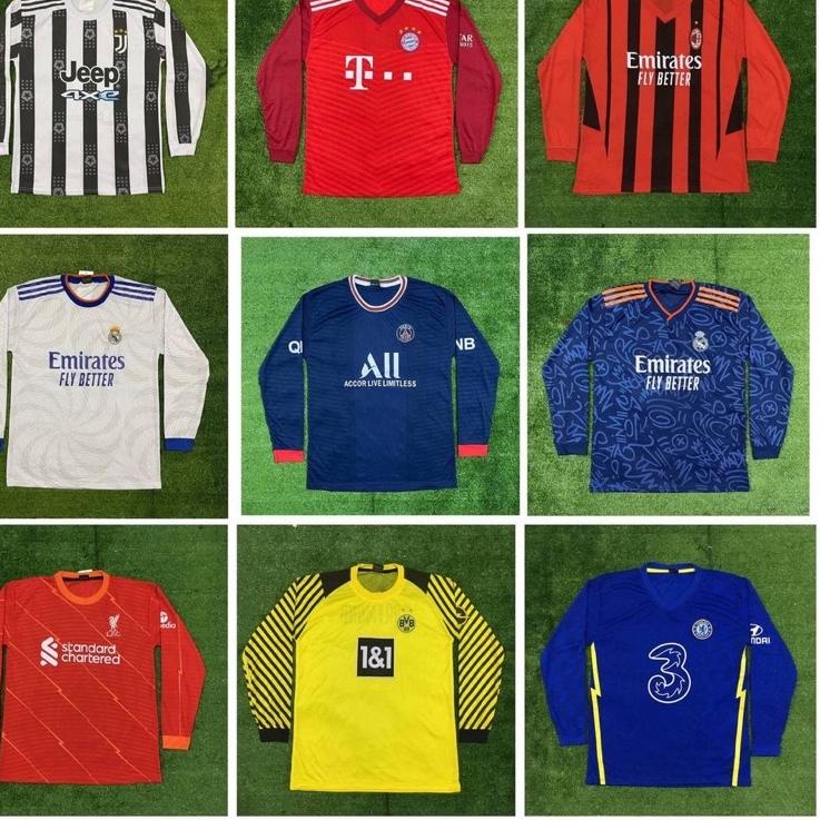 Ready Stock JERSEY BOLA PSG MUNCHEN MU MADRID KLUB EROPA LENGAN PANJANG LONG SLEEVE ♞