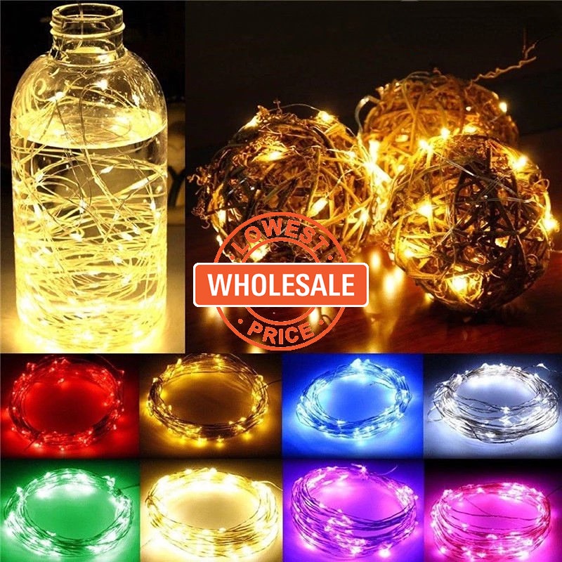 [Harga Grosir] Fleksibel DIY Light String Multicolor Dreamy Fairy Lamp 3M Kedip String Lights Romantic Festival Decor Lighting Untuk Bobble Balls Xmas Tree Bouquet Curtain