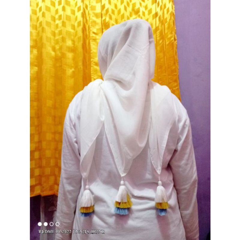 Hijab paris/hijab tassel 3 susun by najla hijab