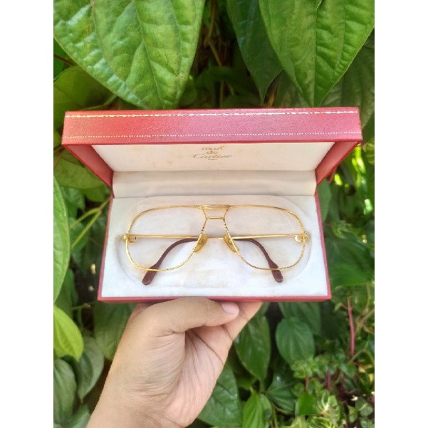 kacamata vintage merk Cartier Tank Paris 1988 France