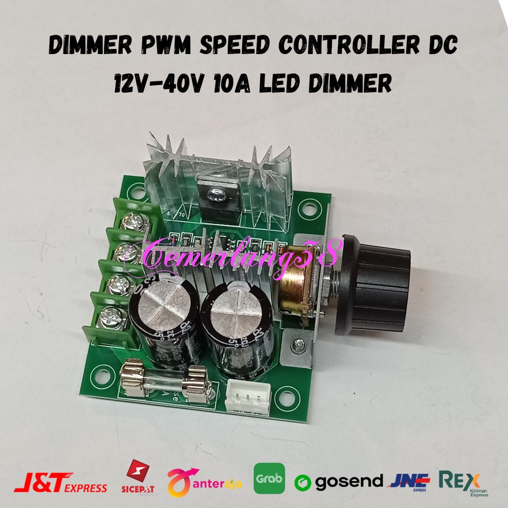 DC Motor Speed Controller 400W 12V 24V 36V 10A Adjustable PWM Module