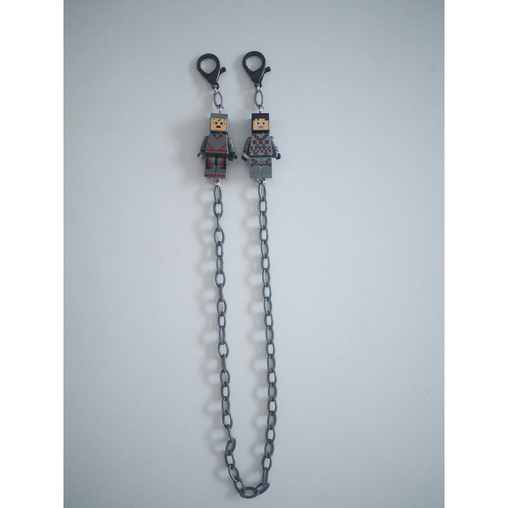 Tali masker strap masker anak minecraft grey