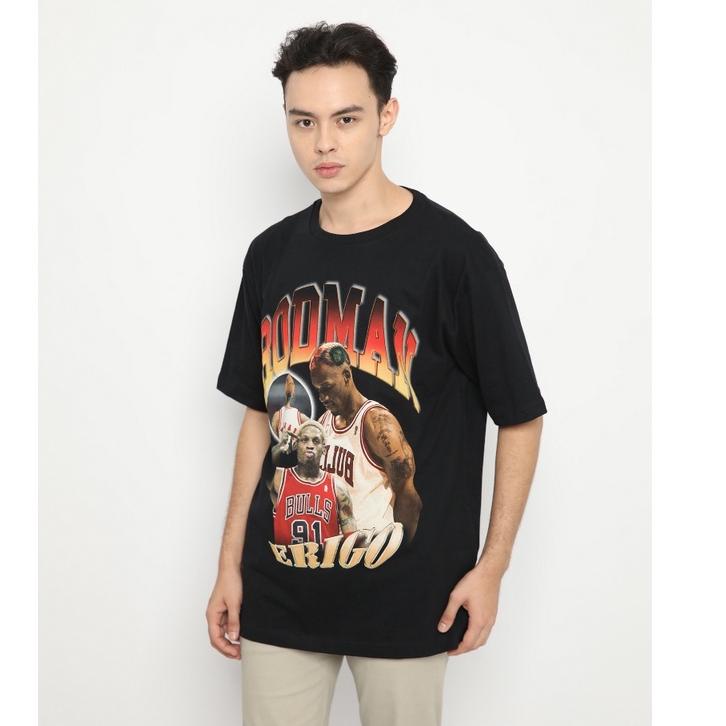 ➦Promo Erigo T-Shirt Oversize Rodman Black Kekinian
