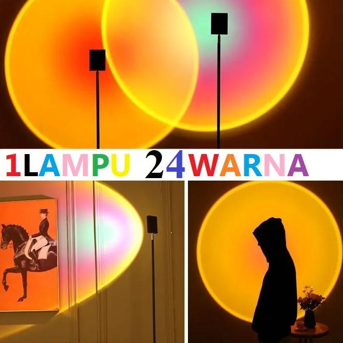 Promo LAMPU SUNSET EFEK MATAHARI / LAMPU TIDUR / LED SUNSET MATAHARI / lampu sorot SUNSET