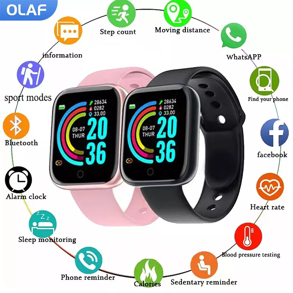 Jam Tangan Digital Pria Wanita Smartwatch Waterresistant Heart Rate Detection Series Bluetooth Face Full Touch RG 25 ORIGINAL 100% IMPORT ✅COD（Free BOX+BUBBLE WRAP）