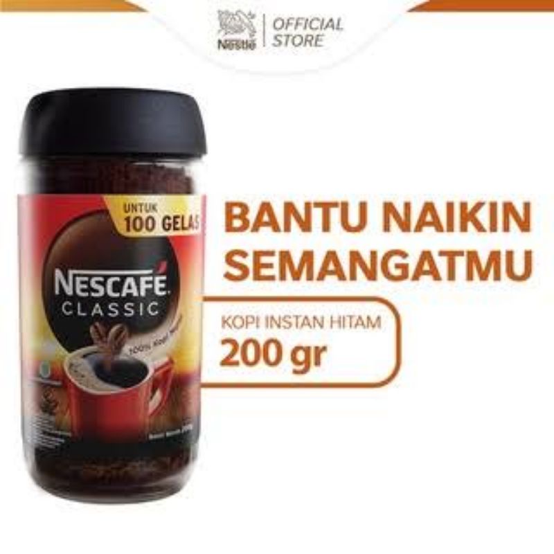 

Kopi coffee Nescafe classic instan kopi instan robusta kopi hitam 200gram Jar