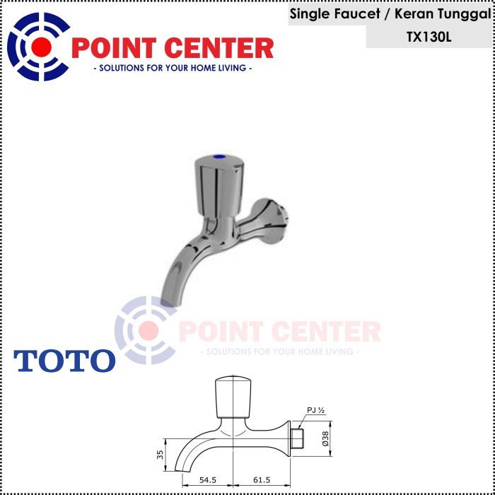 TERBAIK TOTO TX130L KRAN TEMBOK SINK TAP