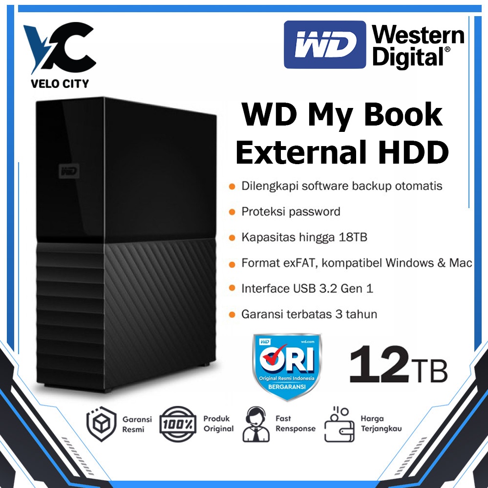 Harddisk External WD My Book 12TB 3.5&quot; - HD / HDD WD MyBook 12TB