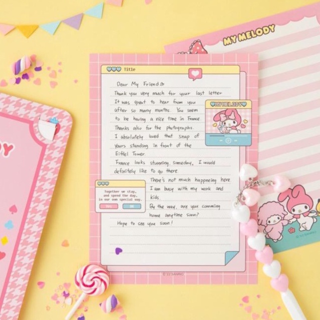 Stationary alat tulis map buku notebook sticky notes Washi tape Set kertas surat dan amplop karakter mickey pooh princess toy story stitch Sanrio Cinnamoroll Kuromi Gudetama Pompurin Twin Star My Melody Pochacco