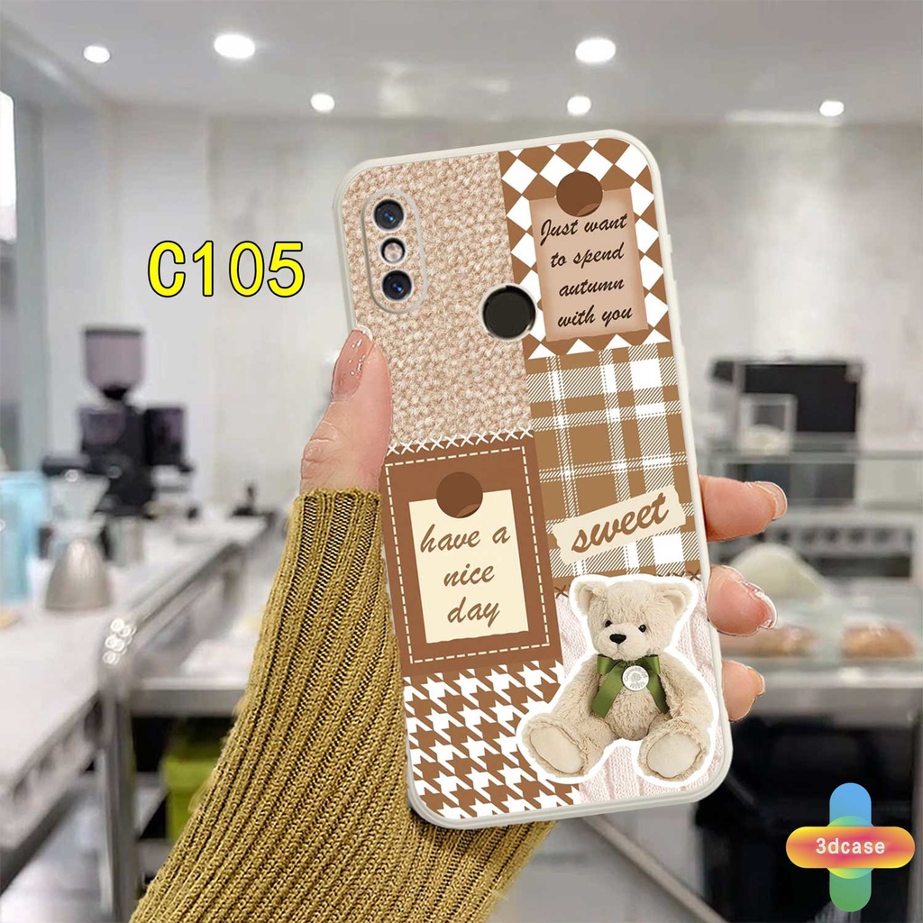 Soft TPU Case Infinix Hot 10s NFC 10 10t 10 11 Play 10i S4 9 Pro 10 Lite 11 Plus Hot 9 Play 11 11S NFC Smart 4 4C 5 Pro 3 Plus Note 8 10 Tecno Spark 5 PRO A15 A16 A5S Y12 Y20 Y15S Y21S Cute Bear Camera Lens Protection Case