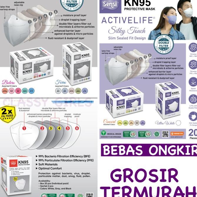 Masker KN95 SENSI 5 PLY - DOUBLE FILTER