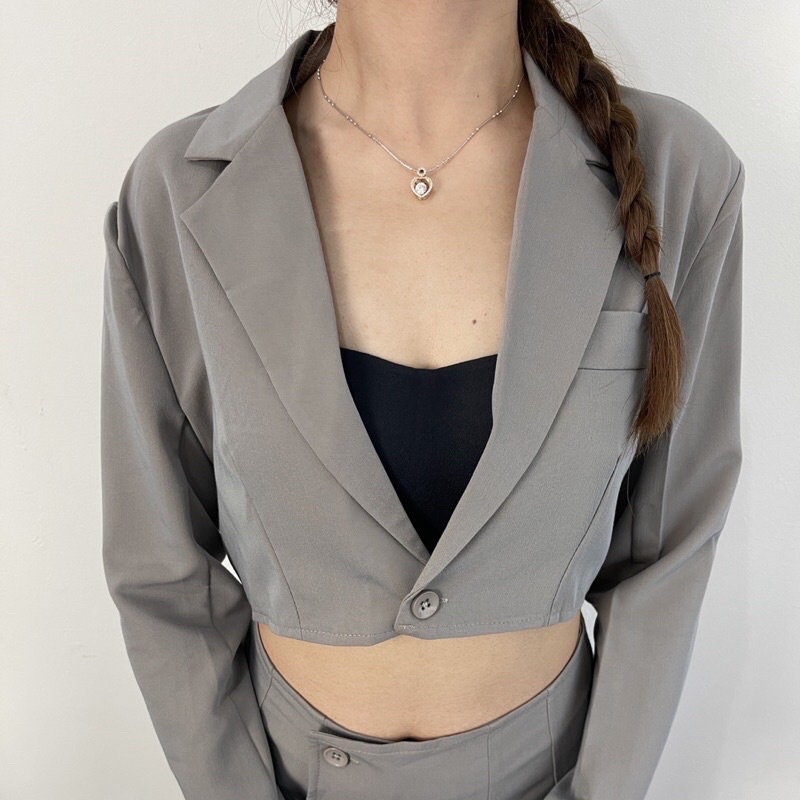 Becca set - Korean crop blazer