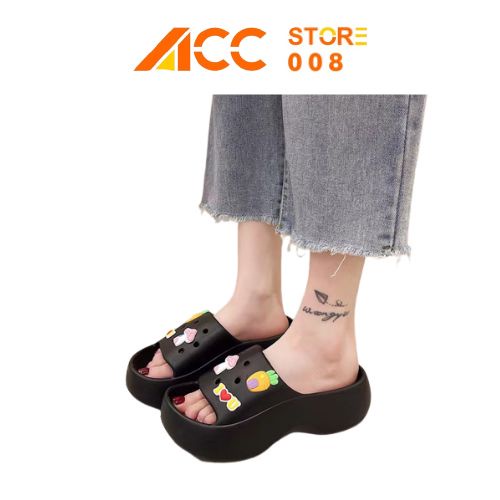 Sandal Slop Wanita EF30 Wedges Tebal 5 Cm Carrot Jabbitz High Quality ACC