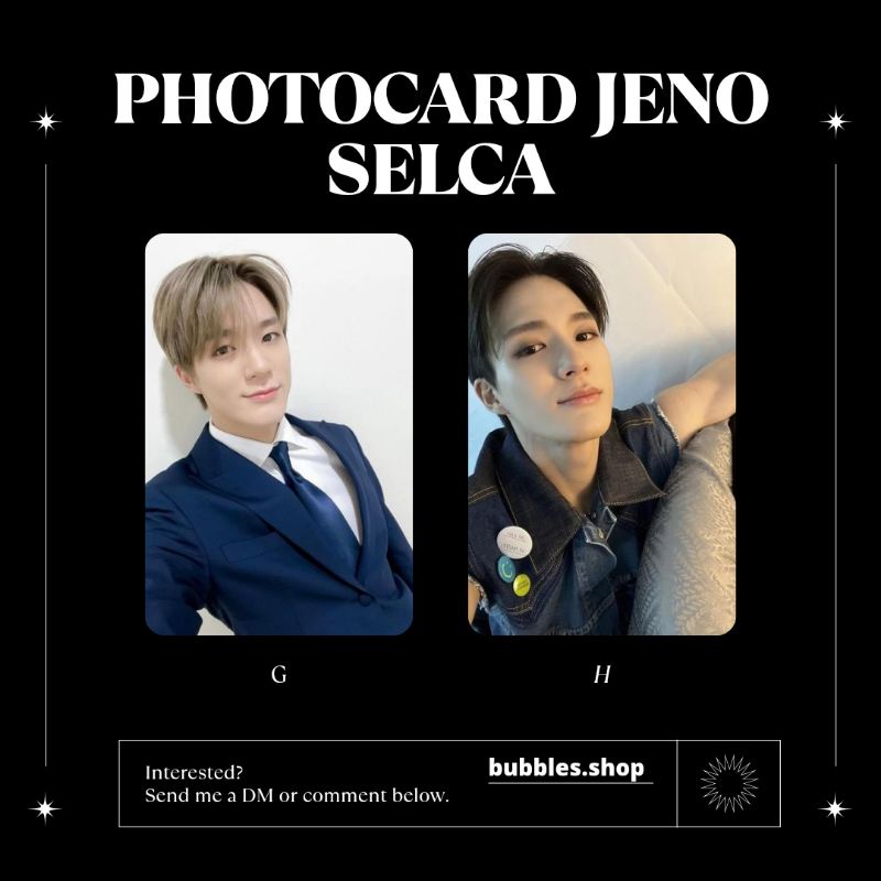 PHOTOCARD UNOFFICIAL JENO NCT SELCA