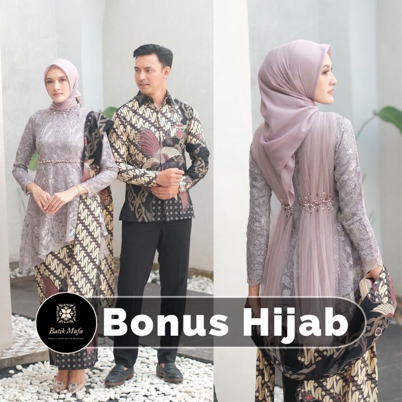 SET COUPLE KEBAYA ZARA SERIES MAUVE | KEBAYA MODERN KEBAYA LAMARAN TERBARU