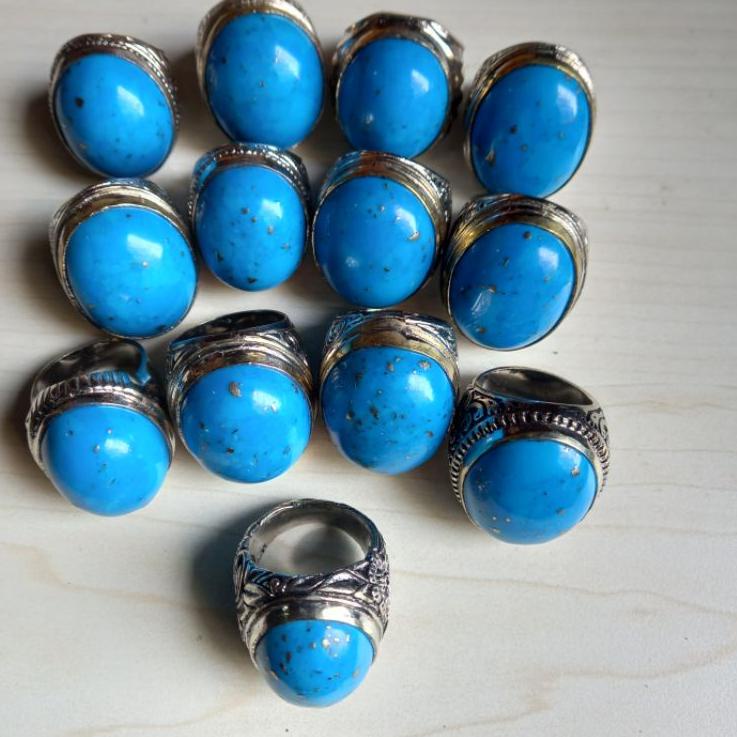 Serba Hemat BATU CINCIN PIRUS BIRU BADAR PERAK JUMBO