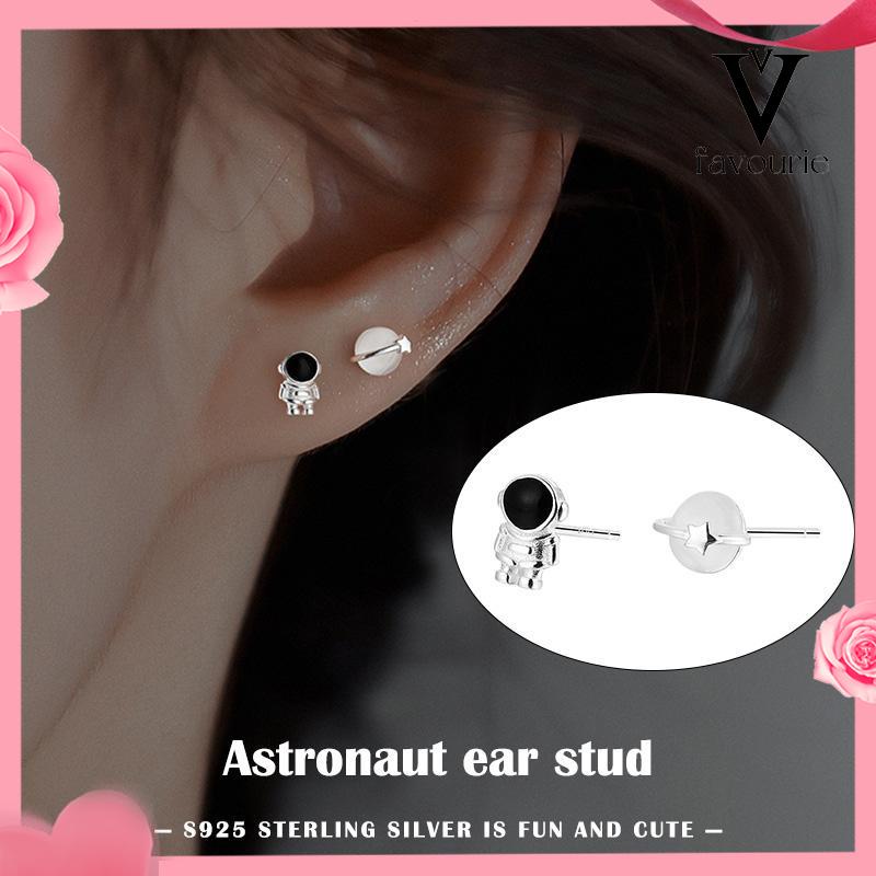 CODAnting Astronot anting Cahaya Desain Ceruk Wanita Anting Opal Asimetris Mewah-FA