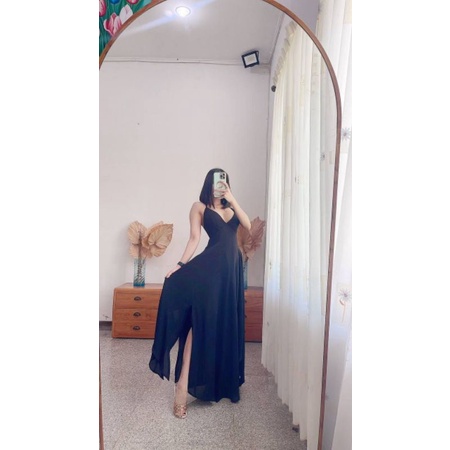 Winny dress/dress cantik/dress polos/dinner dress/dress merah/dress putih/dress hitam/dress dinner/j