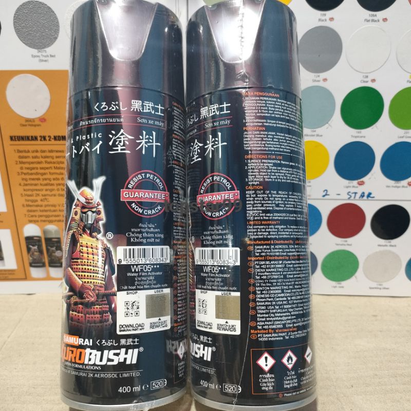 Pilok Pilox Cat Samurai Water Film Activator WF05 400ml Cat Semprot Samurai Paint Kurobushi Aerosol