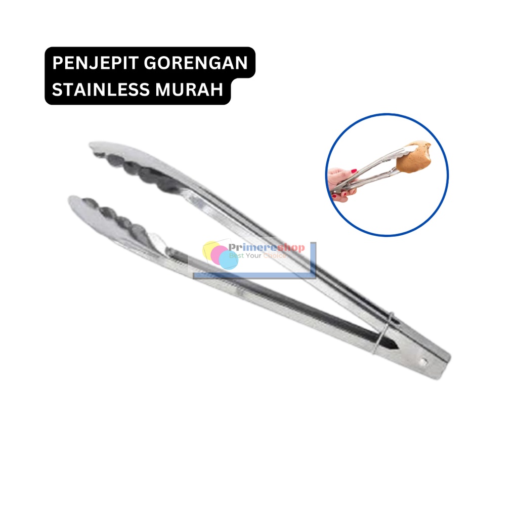 Capitan Gorengan Tahan Panas Stainless / Penjepit Makanan Tahan Panas