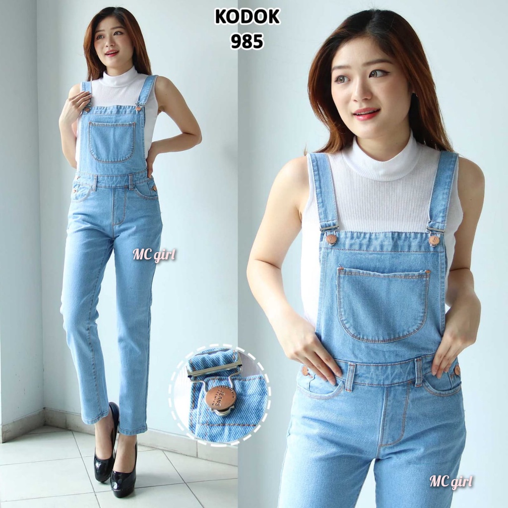 MC girl - Celana Jeans Overall Wanita / Overal Lepis Cewek / Celana Denim Kodok Boyfriend / Jumpsuit