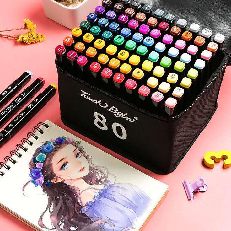 

[V-7O ♥] TouchFive 24/36/48/60/80 Warna Sketsa Spidol Umum General Marker Set Animation Markers-siap dikirim