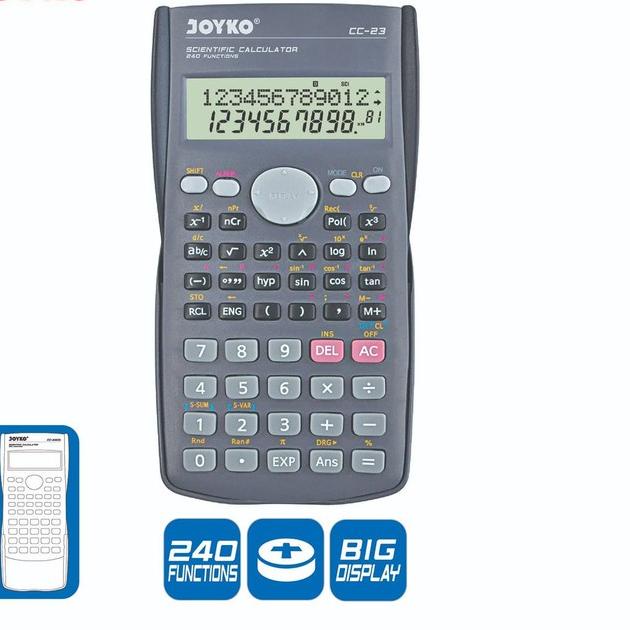 

¢ Calculator Kalkulator Joyko CC-23 Scientific 240 Functions MURAH ム