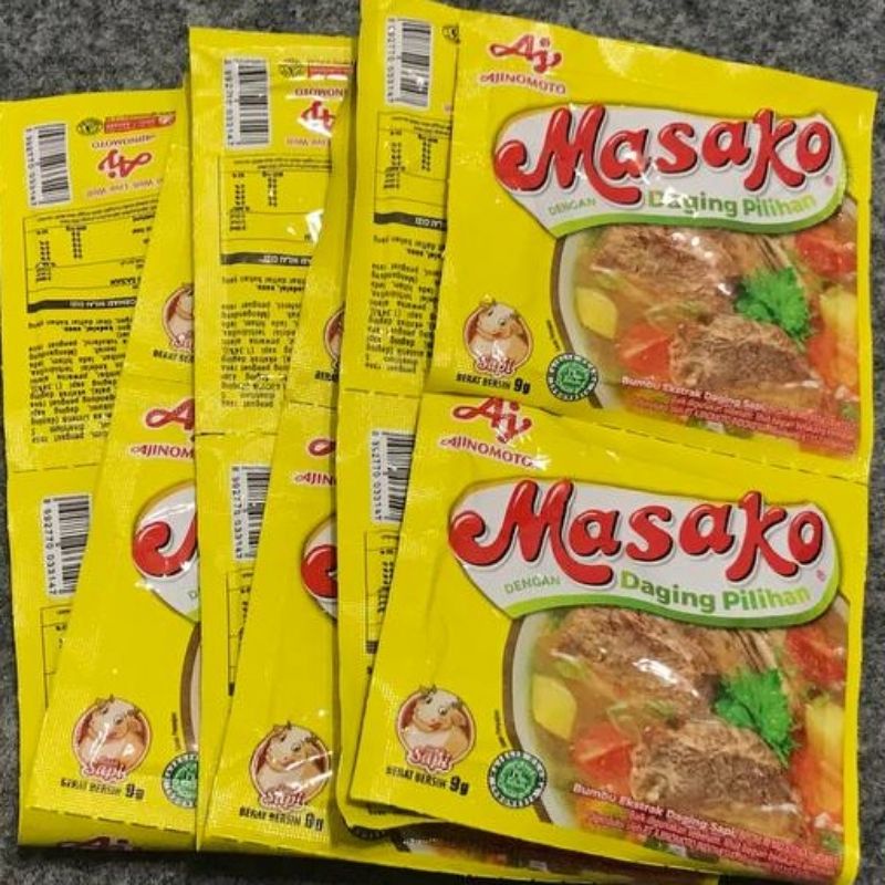 

Masako Rasa Sapi Bumbu Penyedap 1 Renteng isi 12 pcs/bungkus