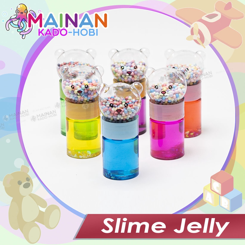 MAINAN EDUKASI ANAK SLIME JELLY KARAKTER KARTUN MULTICOLOUR