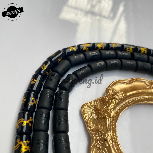 Manik Batu Tibet Motif Naga Bahan Craft Kerajinan Gelang Atau Kalung