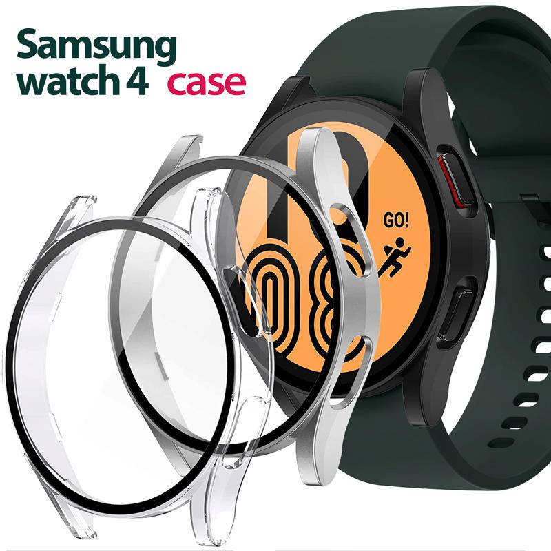 Case Pelindung Bahan Kaca Matte 44mm 40mm Untuk Samsung Galaxy Watch 4