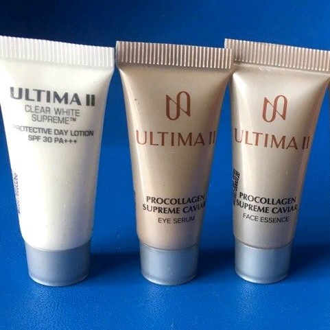 Ultima II powder/Ultima foundation/ Ultima Tint Aquafluer travel size