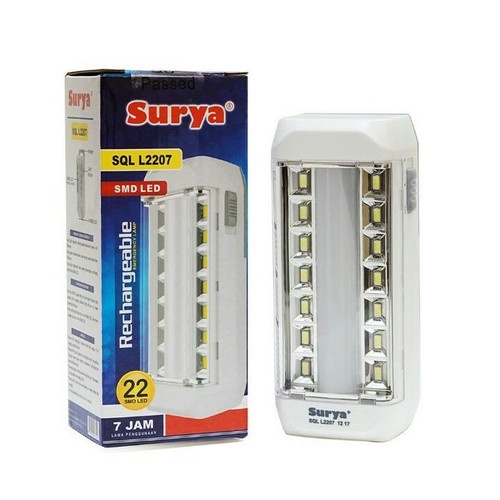 SURYA L2207 LUBY EMERGENCY LAMP LAMPU EMERGENSI L 7677 L7677 L-7677 SENTER PORTABEL PORTABLE DARURAT