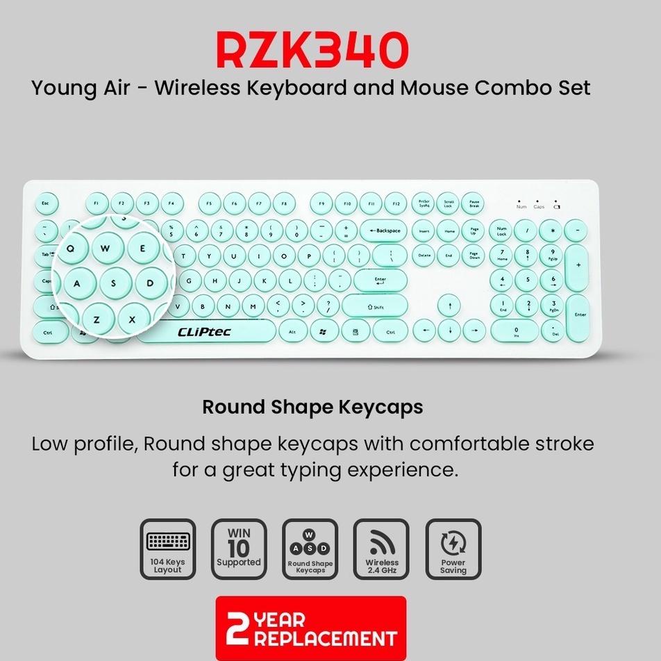 Ready Terkeren Keyboard and Mouse Combo Set Young Air Wireless CLIPtec RZK340