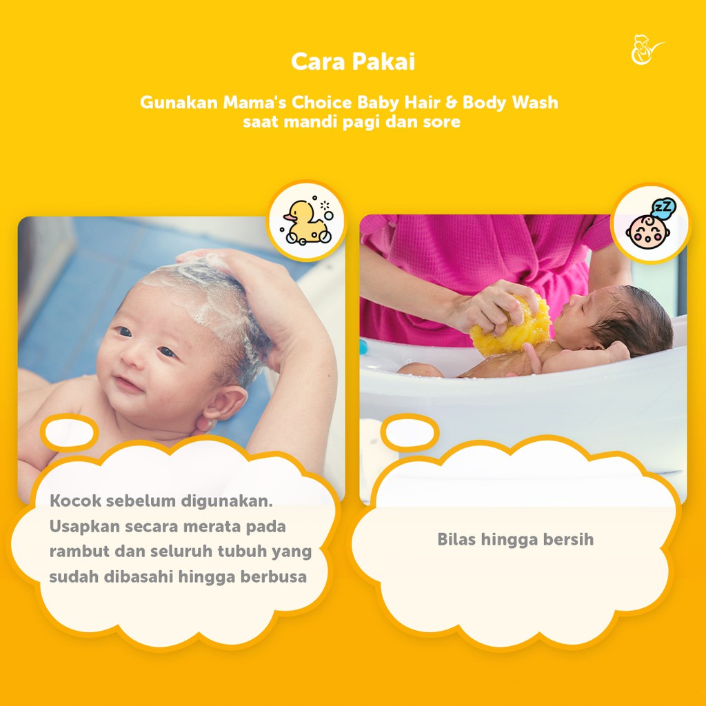 PERA707 MAMAS CHOICE BABY HAIR &amp; BODY WASH SABUN SHAMPOO BAYI 200 ML