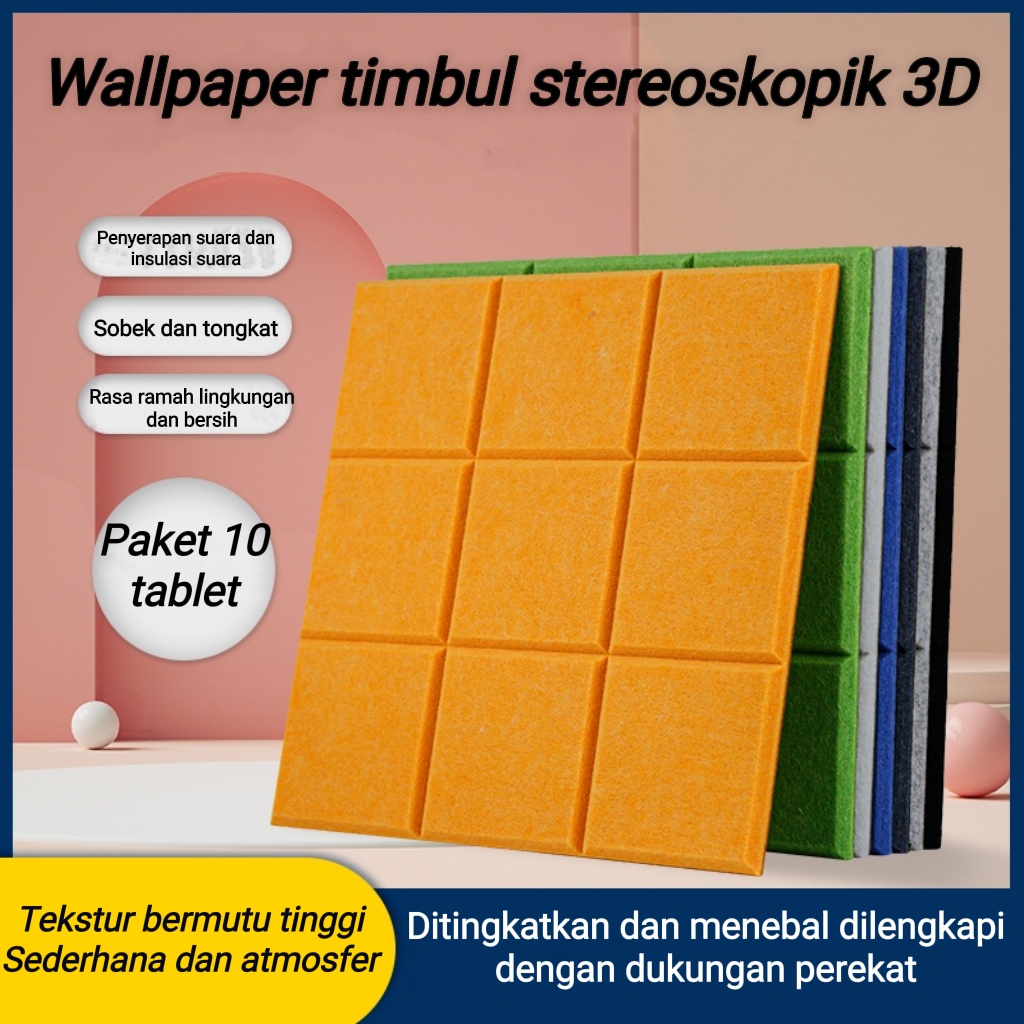 Wallpaper: Perekat Diri Kamar Tidur Hangat 3D Stiker Dinding Tiga Dimensi Wallpaper Latar Belakang D
