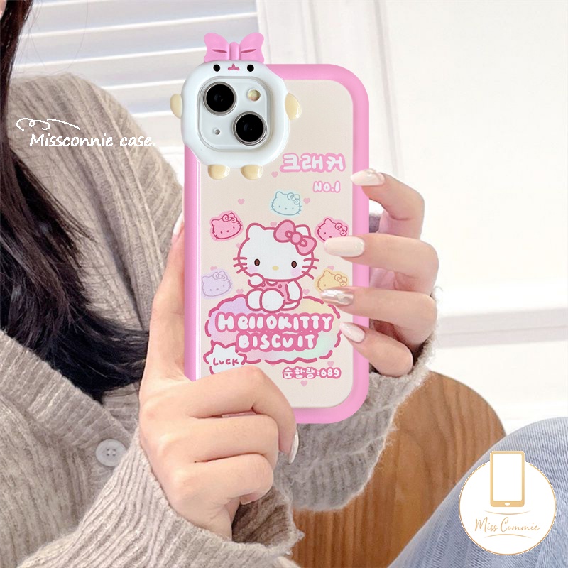 Case Untuk Samsung A14 A04 A13 A12 A04s A03s A51 A04E A53 A23 A31 A03 A50s A50 A32 A52 A30s A52s A22 M32 A73 A33 A11 A02s A21s A71 M22 Kartun Hello Kitty Busur Monster Lensa Soft Case