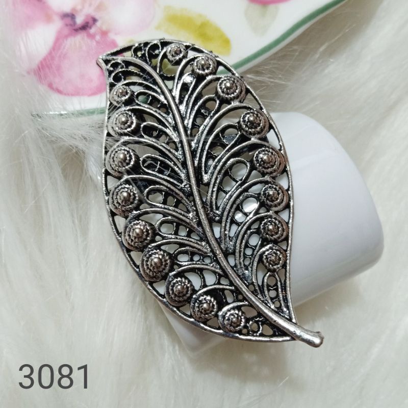 chandrasurya Bros Hijab Daun Perak Bakar Daun 3081 Etnik Jogja Aksesoris Wanita