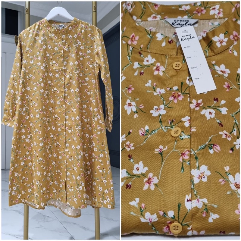 Tunik Katun jepang brand edness by kayla original, Tunik motif, long tunik