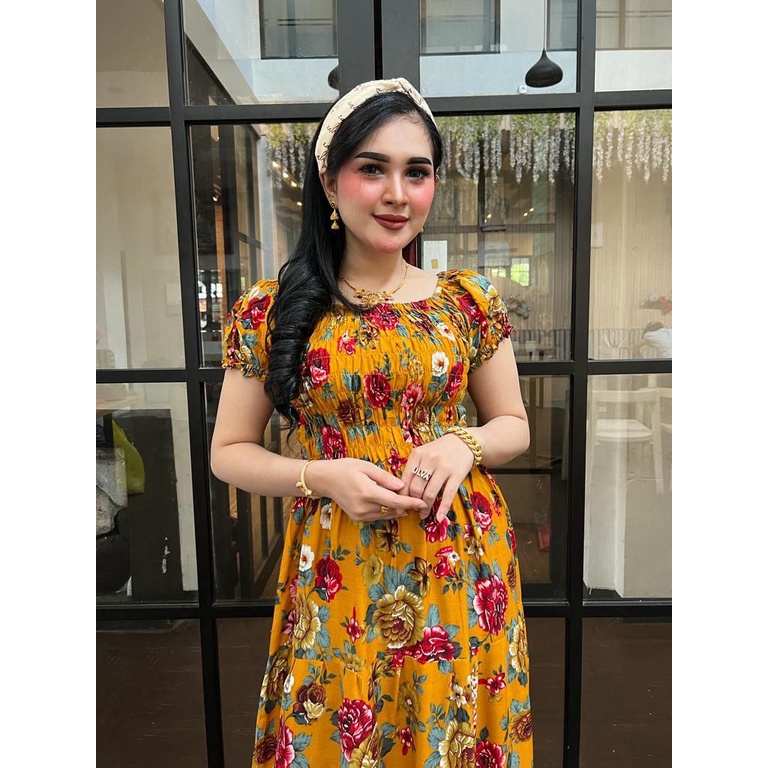 DRESS KERUT CANDA LENGAN