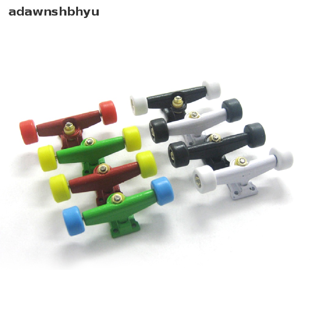 Adawnshbhyu 4Pcs /Set PU+Metal Urethane CNC Bearing Wheel Untuk Roda Fingerboard ID