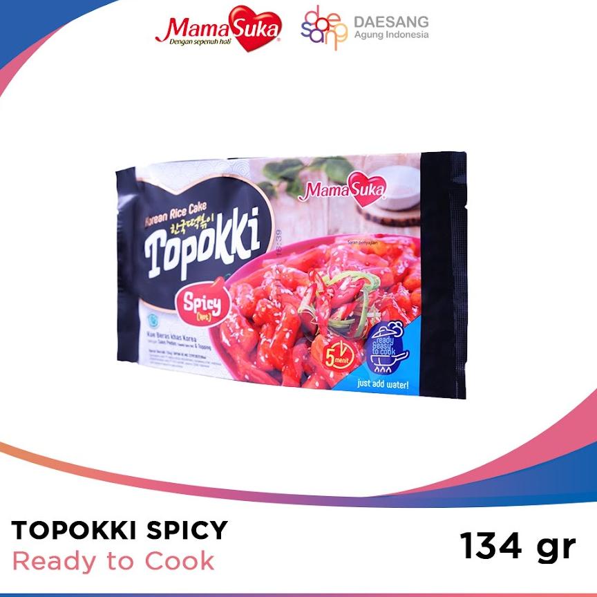 

➚8o Produk➚ MamaSuka Topokki Hot Spicy 134 gr - Ready To Cook 91 ✪