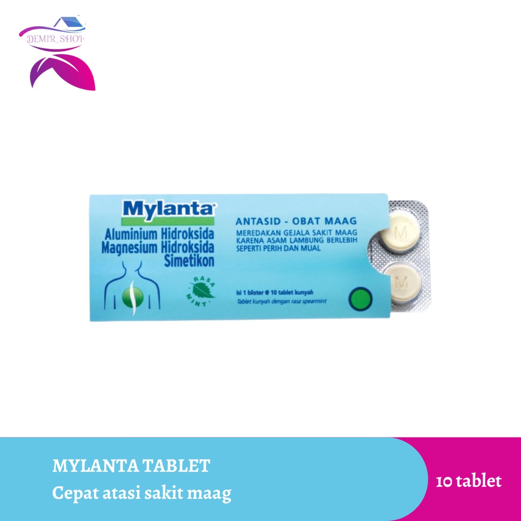 Mylanta Tablet Kunyah Obat Sakit Maag / Nyeri Lambung / Tukak Lambung