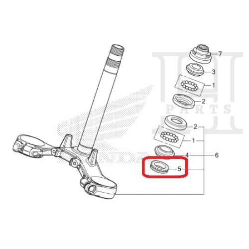 SEAL KOMSTIR COMSTIR BAGIAN BAWAH DUST SEAL STEERING HEAD VERZA CB CBR SONIC SUPRA GTR 150R LED 53214-200-001 ASLI ORIGINAL AHM HGP HONDA