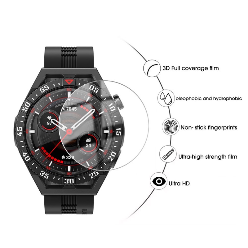 1pcs Pelindung Layar Untuk Huawei Watch GT3 SE/ Tempered Glass Film Transparan Anti Gores/Pelindung Jam Tangan Full Coverage