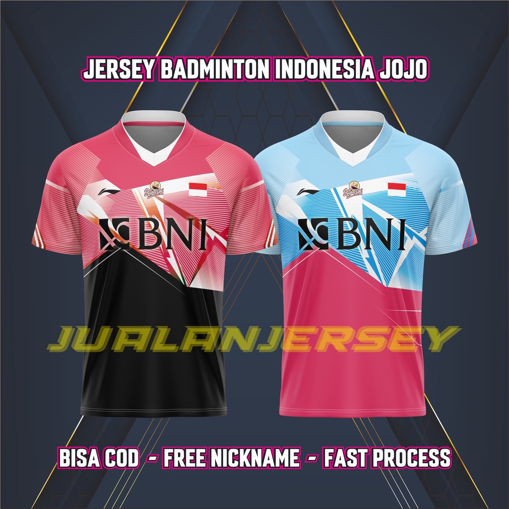Jual JERSEY BADMINTON INDONESIA JOJO FREE CUSTOM NAMA Shopee Indonesia