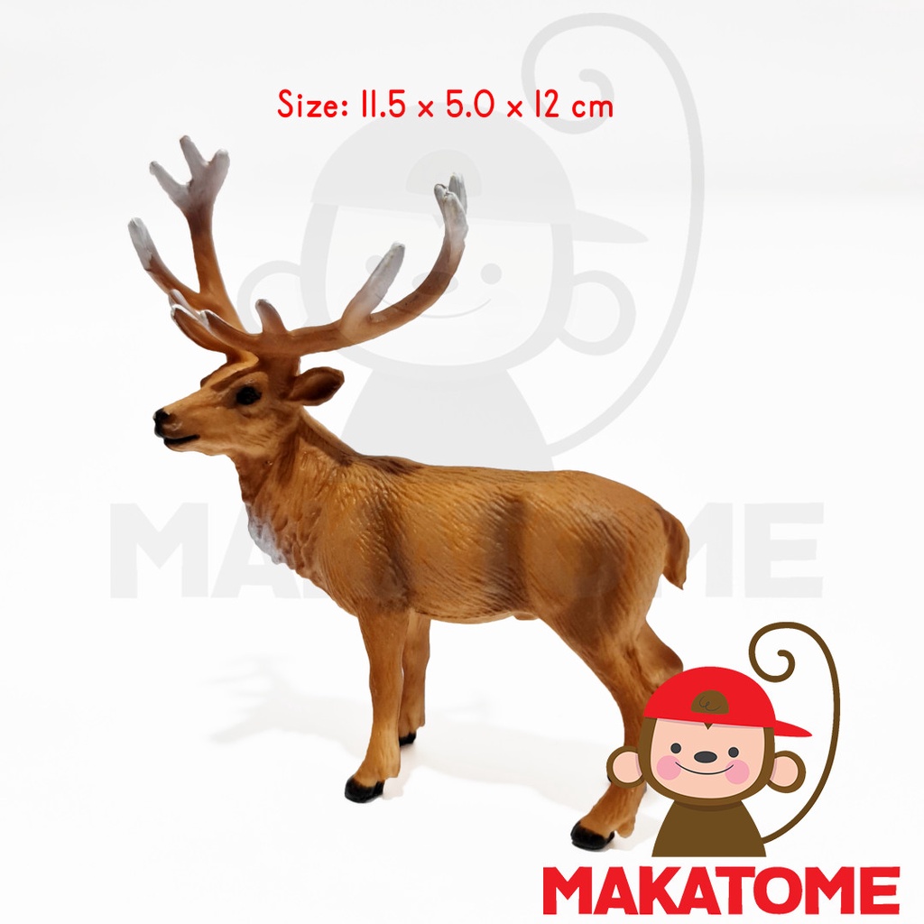 Large Size Animal Figurine Montessori figurin mainan figur - Deer Rusa