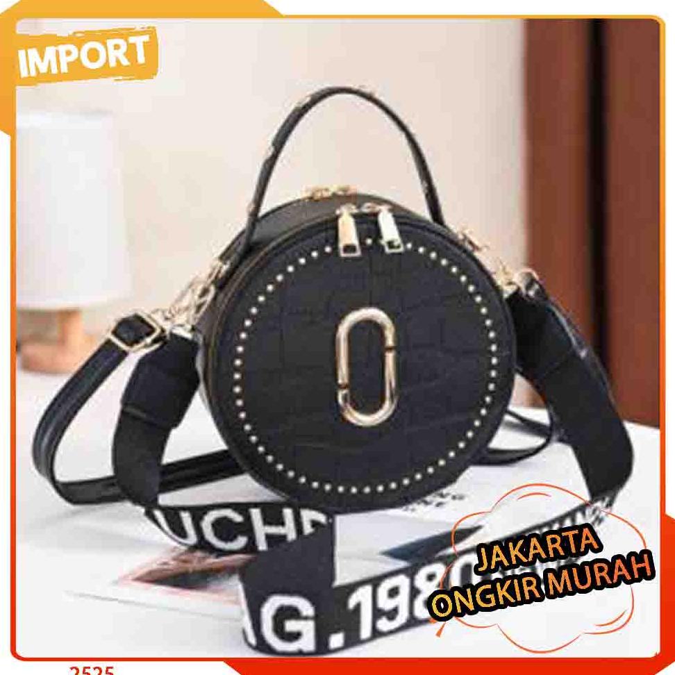 JAKARTA B 2525 TAS BULAT PESTA SELEMPANG WANITA 2 TALPAN CANTIK IMPORT